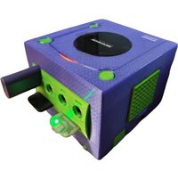 NGC 3D Printed Replacement Shell - Purple & Green Custom Case for GameCube Console