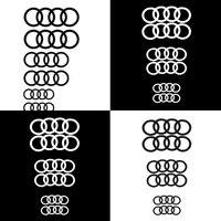 for Audi S Line A1 A3 A4 A6 A7 Q3 Q5 Q7 RS3 RS4 RS5 S3 S4 6Pcs Brake Caliper Stickers Waterproof Heat Car Wheel Hub Decorative