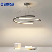 Lampe suspendue de style nordique pour restaurant, design moderne et simple, lampe suspendue pour salon, chambre à coucher, lampe ronde noire pour salle à manger
