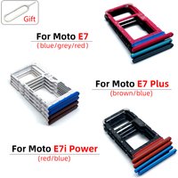 NEW SIM Card Tray chip slot drawer Holder Replacement Part Card Adapter Socket For Moto E6 Play 6S E7 E7i Power E7 Plus