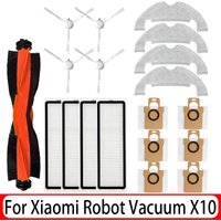 For Xiaomi Robot Vacuum X10 Robot Vacuum Cleaner Parts Replacement Main Side Brush Hepa Filter Mop Cloth Dust Bag Accessories