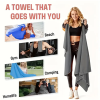 1pc Quick-Drying Sports Towel Thick Sand Free Microfiber Quick Dry Towel , Super Absorbent Soft Swim BeachTowels for Men, Women