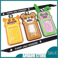 Fuggler Cute Tooth Monster Card Tide Play Doll Card Bag Pendants Creative Lanyard Card Holder Student Hanging Neck Lanyard Badge