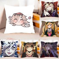 D-Doumas Case Plush Fabric Soft Pillowcase Double Sided Print Cushion Cover Household Gifts