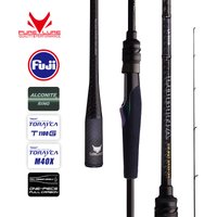 PURELURE New LUBINA Pro Spinning Rod For Bass High Carbon Long Throwing Fishing Rod In FUJI Accessories, Plus Spinning Reel