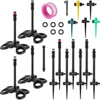 Scattering Sprinkler with Bracket 0~360° Adjustable Pop-up Sprinklers Replacement Nozzle Lawn Flower Vegetable Watering Sprayer