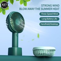 Handheld Fan Portable Mini Fan Summer Desk Student Outdoor Travel USB Charging Small Fan Creative Base Mute For Home Office