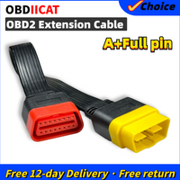 Universal 16 Pin Male To 16 Pin Female OBD 2 OBD II Extension Connector For Auto Diagnostic Extending Cable