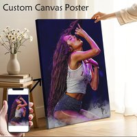 Olivia Rodrigo Performing on Stage Printed Canvas Poster Personalized High Quality Wall Art Paintings for Bathroom Decor Bedroom