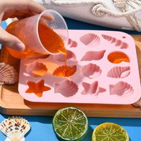Seashell Silicone Molds, Ocean Themed Chocolate Molds,Shell,Starfish,Conch Candy Mold, Reusable for Cake Decoration,Party Treats