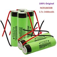 18650 battery 3400mah 3.7V lithium battery NCR18650B 3400mah suitable for flashlight battery+DIY wire assembly