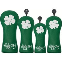 Clover Golf Club Head Cover - Dustproof and Durable, White Clover Design, Golf Head Protective Cover, Provides Best Protection