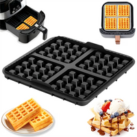 Square Waffle Mold, Reusable Non-Stick Silicone Basket, Cake Mold Perfect for Waffles, Pancakes and Egg Cubes, Kitchen Gadgets,