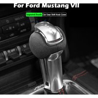 For Ford Mustang VII 2014-2025 Car Shift Handle Suede Cover Non-Slip Wearresistant Shift Knob Decor Protective Cover Accessories