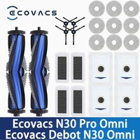 Compatible for Ecovacs Debot N30 Omni / N30 Pro Omni Robot Vacuum Accessories Main Side Brush Hepa Filter Rag Dust Bag Parts