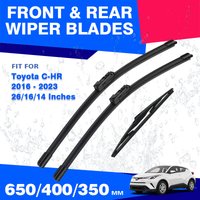 Front Rear Wiper Blades Set For Toyota C-HR CHR 2016 - 2023 C HR Hybrid Windshield Windscreen Window Brushes Rubber 26"+16"+14"