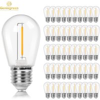 S14 1W LED String Light Bulbs Equal to 11W E27 Base Vintage Edison Plastic Waterproof Outdoor Replace Bulb Party Wedding Decor