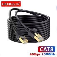 Cat 8 Ethernet Cable 8ftHigh Speed 40Gbps2000Mhz26AWGGold Plated RJ45 Connector for Outdoor&Indoor Weatherproof UVfor/PC/Modem