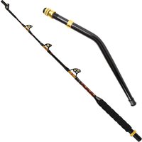 Topline Tackle Ocean Boat Trolling Fishing Rod Fiberglass Deep Sea Rod 3# 3+1 Roller Guides Big Game Trolling Rod 5'6"