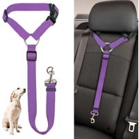 1 Piece Dog Safety Harness Vest - Adjustable Car Safety Restraint Belt with Sturdy Metal Buckle, Comfortable Padded Design and Ergonomic Support, Easy-To-Install Car Leash, Specifically for Pet Travel
