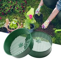 2Pcs Garden Sieve 16CM Small Round Plastic Sand Soil Sieve Filter 6mm Mesh Screen Flower Plant Nursery Gardening Tools