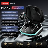 NEW Lenovo GT105 Gaming Headphones Bluetooth 6.0 Wireless Earphones RGB Lighting Esports Earbuds Ultra-Low Latency 24H Playtime