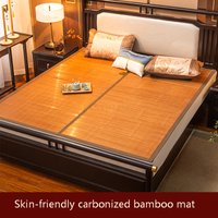Summer Cool Mat Bedroom Dormitory Single Bed Bamboo Cool Mat Double-Sided Bamboo Mat Cool Skin-Friendly Carbonized Bamboo Mat