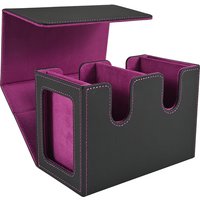 Deck Box with 2 Commander Display, Double Deck Box for 140+ Single Sleeved Cards, Fits for TCG CCG Magic Cards