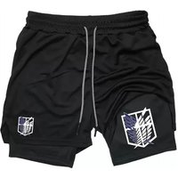 New Sports Shorts 2-in-1 Men's Breathable Informal Jogging Summer Sports Towel Ring Double-layer Running Shorts