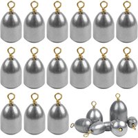 15Pcs Iron Fishing Weights Sinkers Kit Bass Casting Sinkers Weights Drop Shot Catfish Weights Sinkers for Saltwater Freshwater