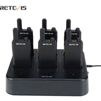 Retevis RT622P (B63)Mini Walkie Talkie Portable Walkie-talkie Type C Charge PMR446 FRS 2-Way Radio Station for Hotel Restaurant