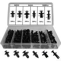 Universal Auto Mudguard Screw Rivet Bag Packed Buckle Car Bumper Clip 6mm Repair Box Set Plug-in Plastic Fastener