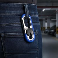 Rotatable Lock Anti-Lost Metal Carabiner Keychain Double Ring Key Organizer for Travel Outdoor Sports Use