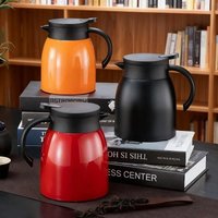 JUSTINLAU Office Specific 304 Stainless Steel Teapot with Filter Large Capacity Insulated Coffee Thermos Cooling Kettle Tea Set