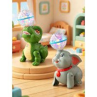 Children's Elephant and Dinosaur Toy, Electric, Capable of Singing, Dancing, and Rotating, Suitable for Boys and Girls, with Lig