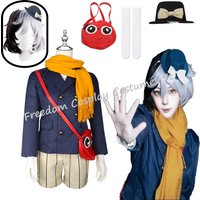 Bungo Stray Dogs Yumeno Kyusaku dazai osamu Anime Cosplay Costume Suits Backpack Scarf Hat Wig Set halloween party anime clothes