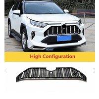 Car Style Protector Decoration Accessories Front Air Vent Outlet Center Net Hood Mesh Racing Grille Trim For Toyota RAV4 2020 +