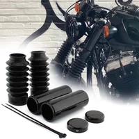 49mm Motorcycle Front Upper Fork Cover Lower Gaiter Boot Shock Damping Dust Guard For Harley Sportster XL1200X X48 Dyna Softail