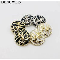 20/25mm Fashion Anchor Design Metal Clothing Buttons Gold&Black&Silver Sewing Buttons Sewing Accessories for Coat Garment Buckle