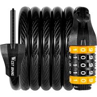 AliExpress West Biking WEST BIKING Bike Cable Lock MTB Road Bike Security Steel Cable Anti-theft 4/5 Password Lock Scooter Motorcycle Bicycle Accessory