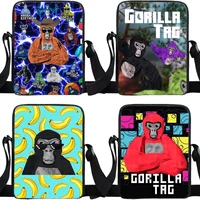 Funny Game Gorilla Tag Print Crossbody Bag Anime Cartoon Shoulder Bag Girls Casual Fashion Handbag Mobile Phone Bag Purses Gift