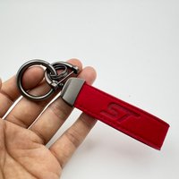 Suede Leather Car Keychain Business Gift with Logo Keyring Accessories For Ford ST Focus ST Mondeo Fiesta Kuga Escape Explorer