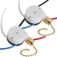 Ceiling Fan Switch Kit 3 Speed 4 Wire Fan Switch Zipper Speed Control Switch ZE-208S Pull Wire Switch With Rope Adjustment Modes