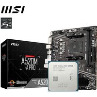 MSI A520M A PRO + AMD Ryzen 3 Ryzen 5 Athlon CPU Motherboard Suit Socket AM4 All but without cooler