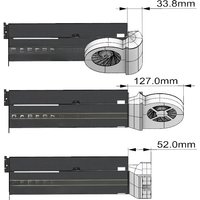 for AMD MI25/MI50/MI100 Compute Card Universal External Violent/Turbo Fan Active Cooler