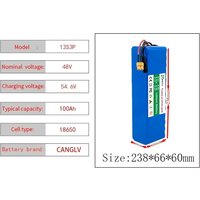 AliExpress CANGLV 13S3P 48V 100Ah High Capacity Lithium-ion Battery Pack - 1000W BMS Rechargeable for 54.6V E-bike Electric Scooter Bicycle