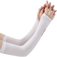 AliExpress NONE 1/2 Pairs Of Ice Silk Sleeves For Both Men And Women Outdoor Uv Protection Cycling Arm Sun Screen Protection Black Plus White