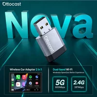 Ottocast Mini Nova Wireless Adapter CarPlay Android Auto Bluetooth WiFi USB Dongle Cube 3.0 for Nissan Ford Renault Mazda VW Ben