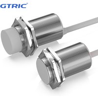 GTRIC M30 Capacitive Proximity Sensor 10-30VDC NPN PNP NO NC Flush Non-Flush Non-Metal Liquid Level Switch With 2M Cable