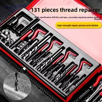 131Pcs Red Thread Repair Tool Set - High-precision Fast Tapping Automotive Repair Kit